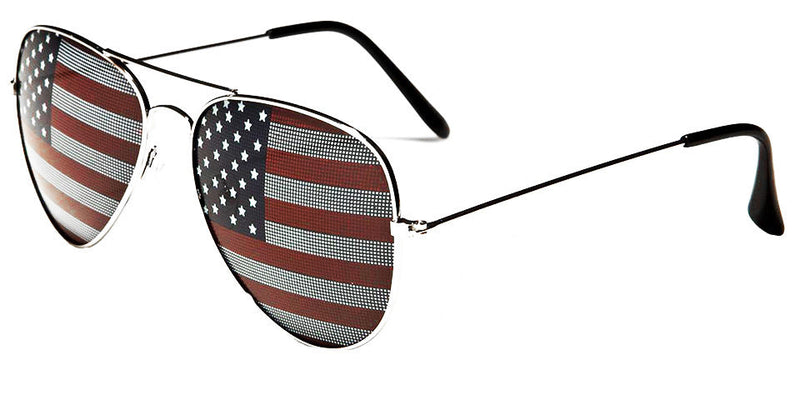 Oval US Flag Aviator  Shades