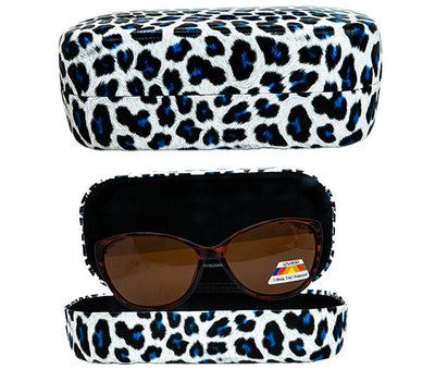 Large Leopard Print Hard Sunglass Case