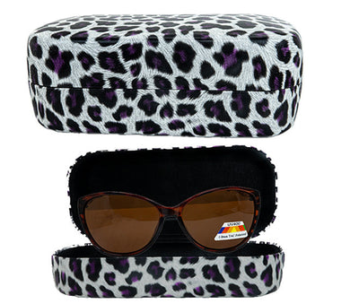 Large Leopard Print Hard Sunglass Case