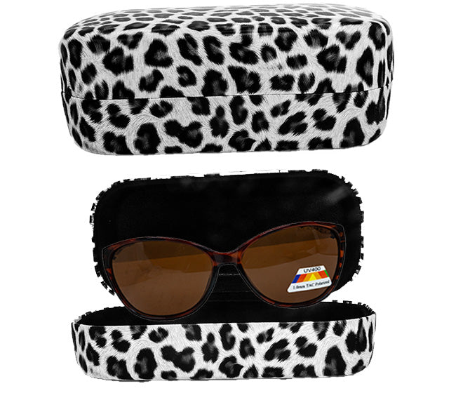 Large Leopard Print Hard Sunglass Case