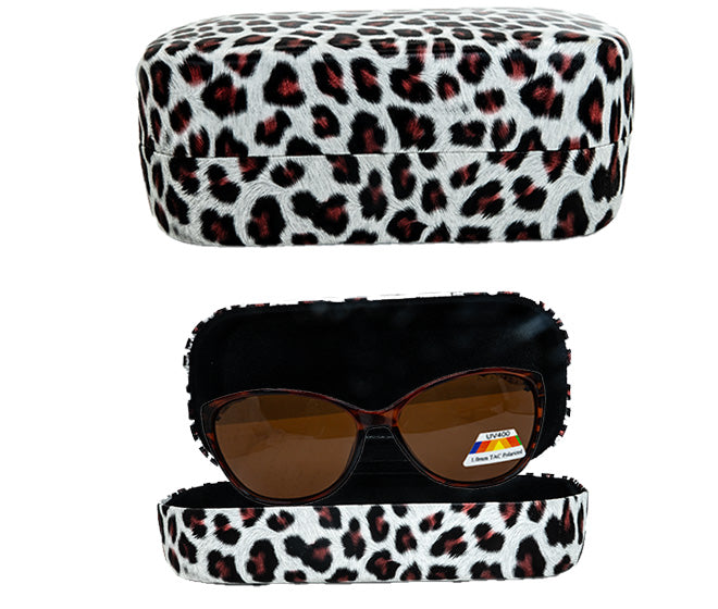 Large Leopard Print Hard Sunglass Case