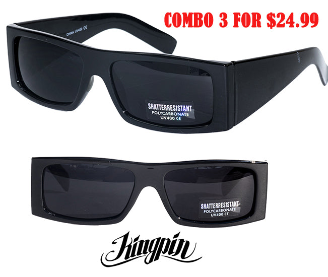LOCS KINGPIN Combo Deal Super Dark Sunglasses Cat 4 LocsShades Locs kingpin combo deal super dark sunglasses cat 4 locsshades