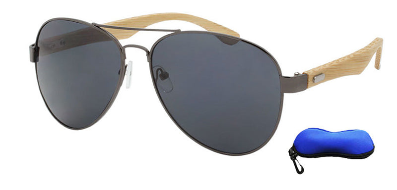 Unisex Bamboo Aviator   Shades