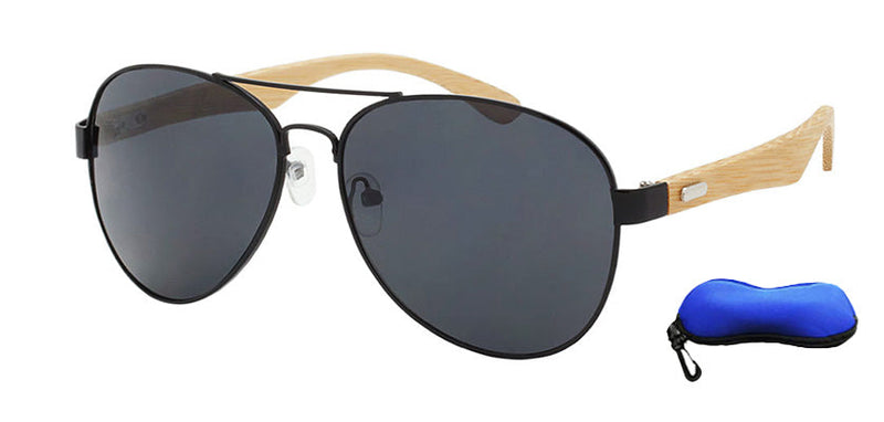 Unisex Bamboo Aviator   Shades